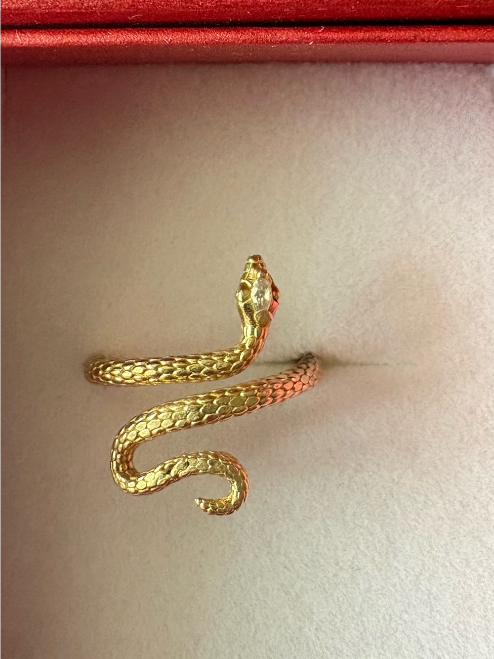 10k snake ring - Picture 2 of 6
